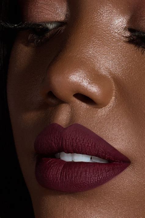 burgundy lipstick for dark skin